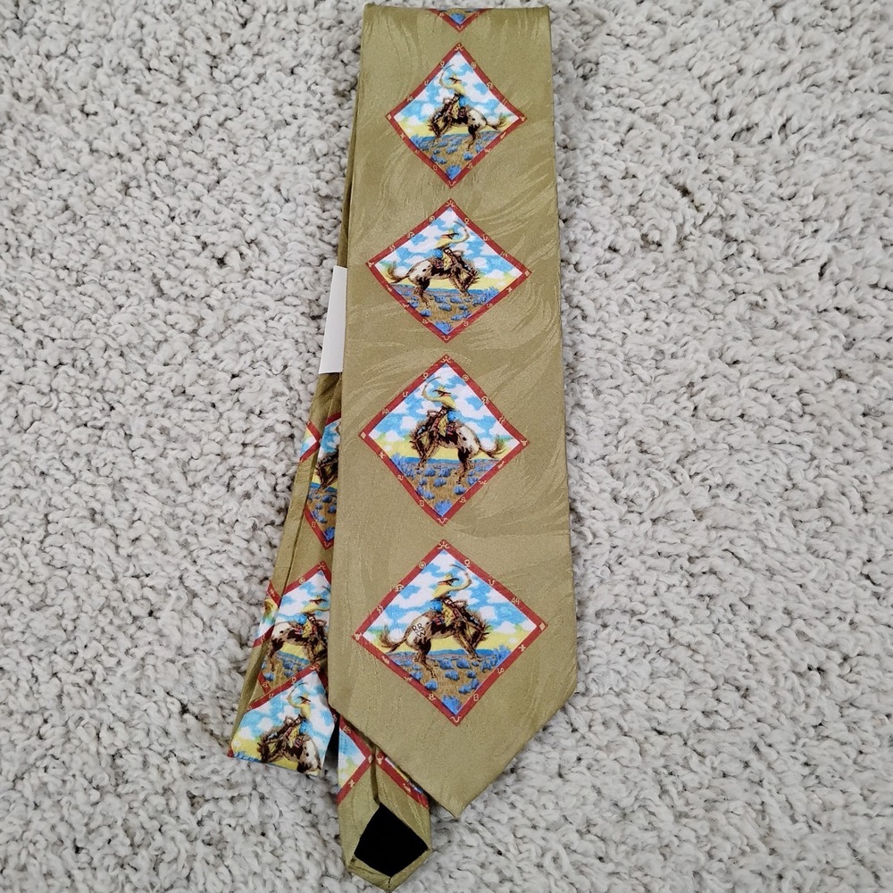 Vtg Rockmount Ranch Wear Mens Tie 100% Silk Limited Edition Western Rockabilly C